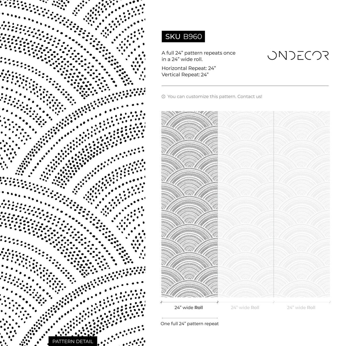 Geometric Arcs Wallpaper - B960 - WallTrend