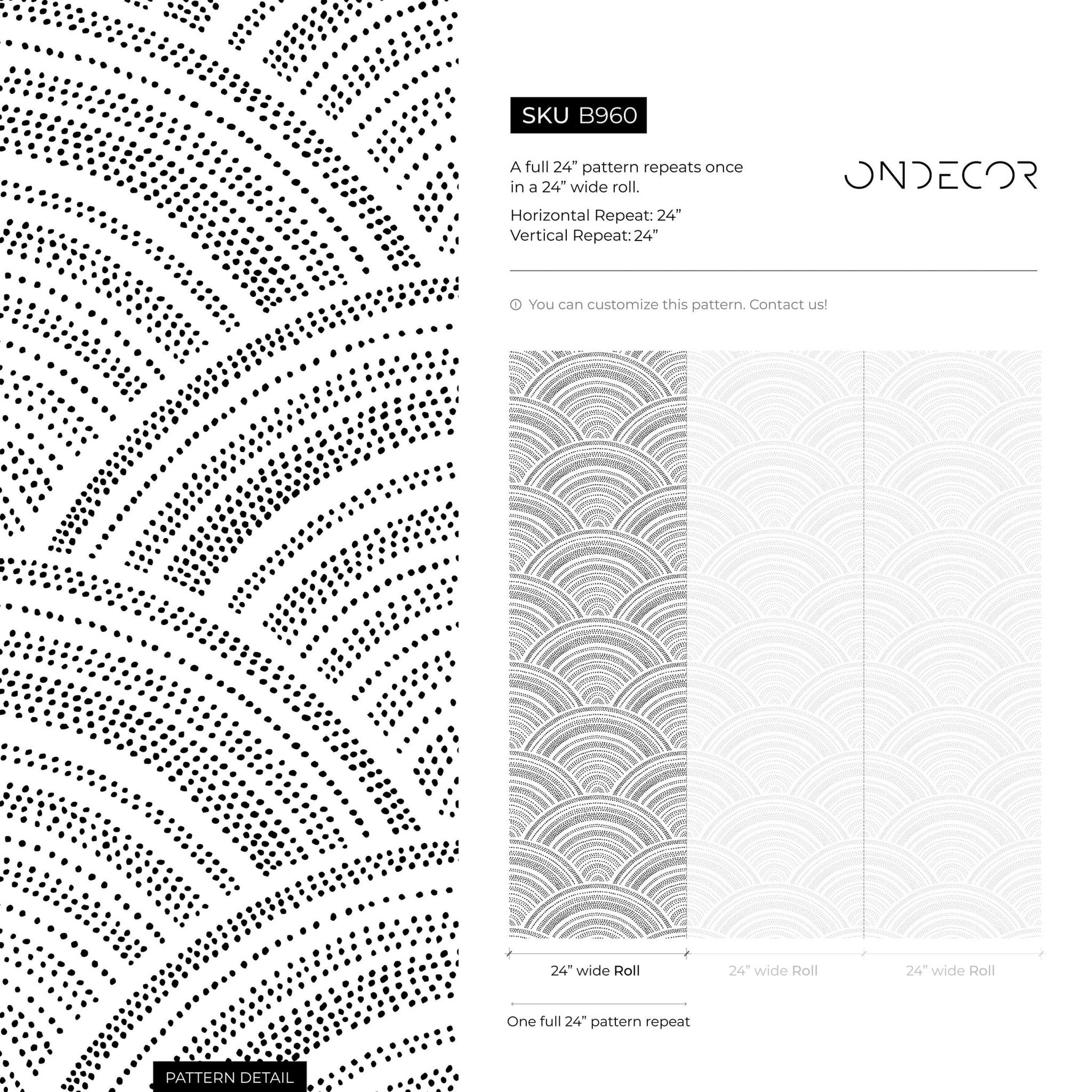 Geometric Arcs Wallpaper - B960 - WallTrend