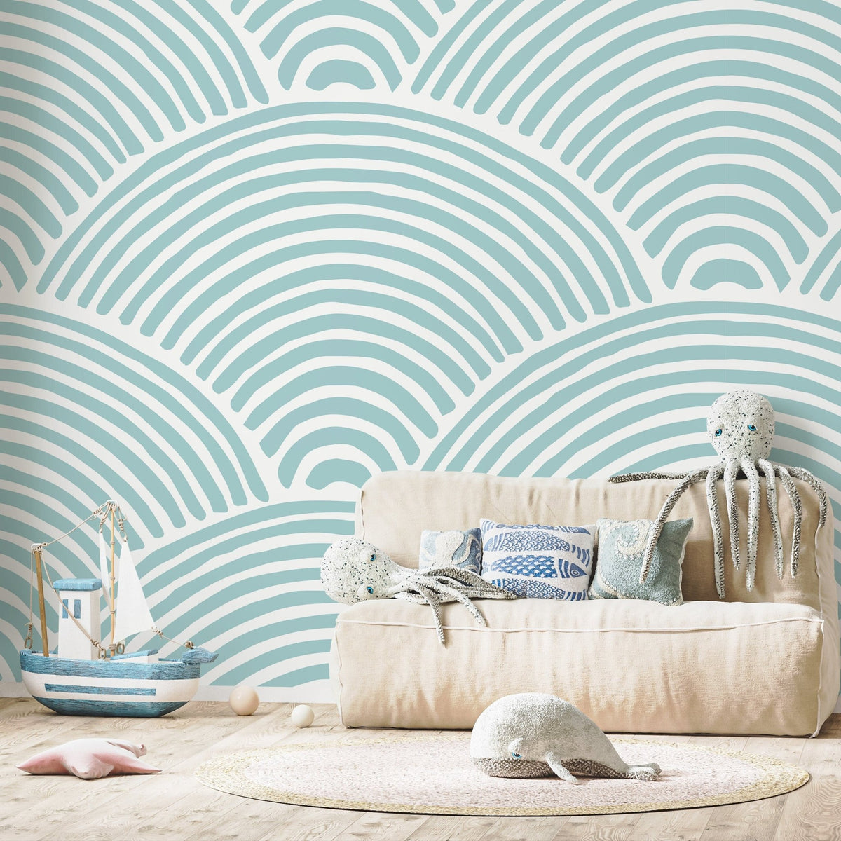 Geometric Arcs Wallpaper - C030 - WallTrend