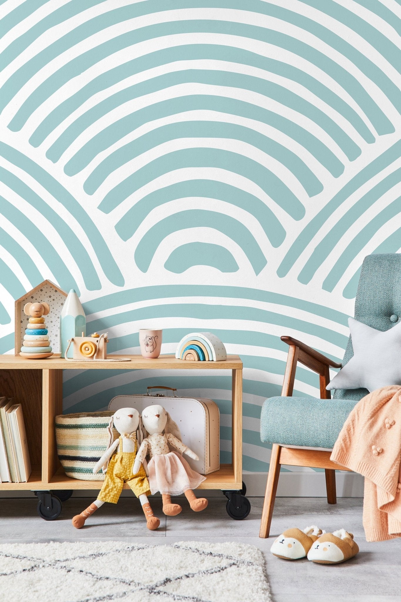 Geometric Arcs Wallpaper - C030 - WallTrend