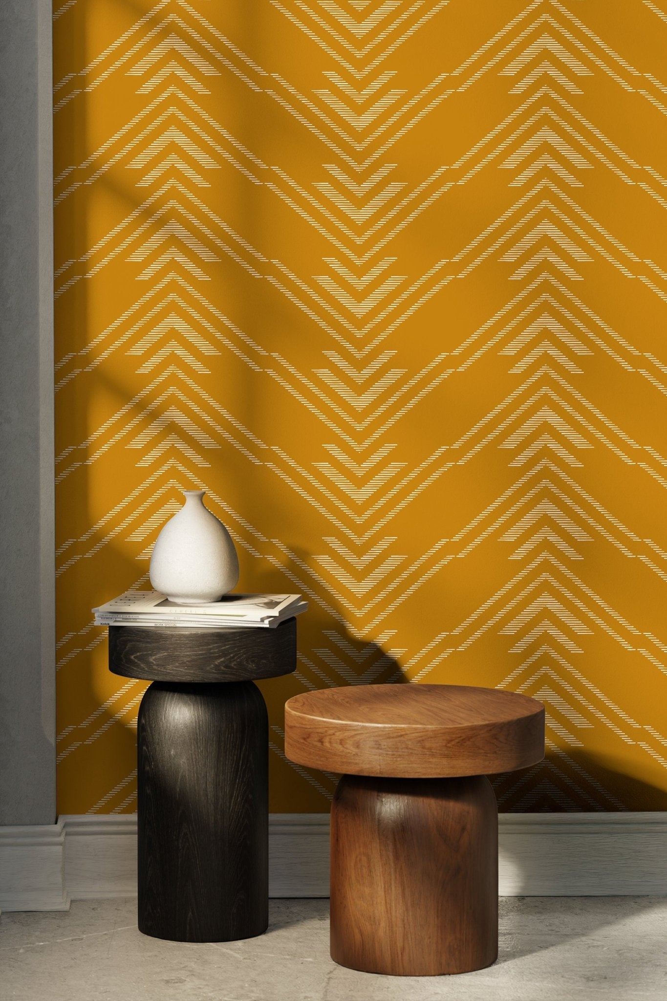 Geometric Arrow Motif Wallpaper - C497 - WallTrend