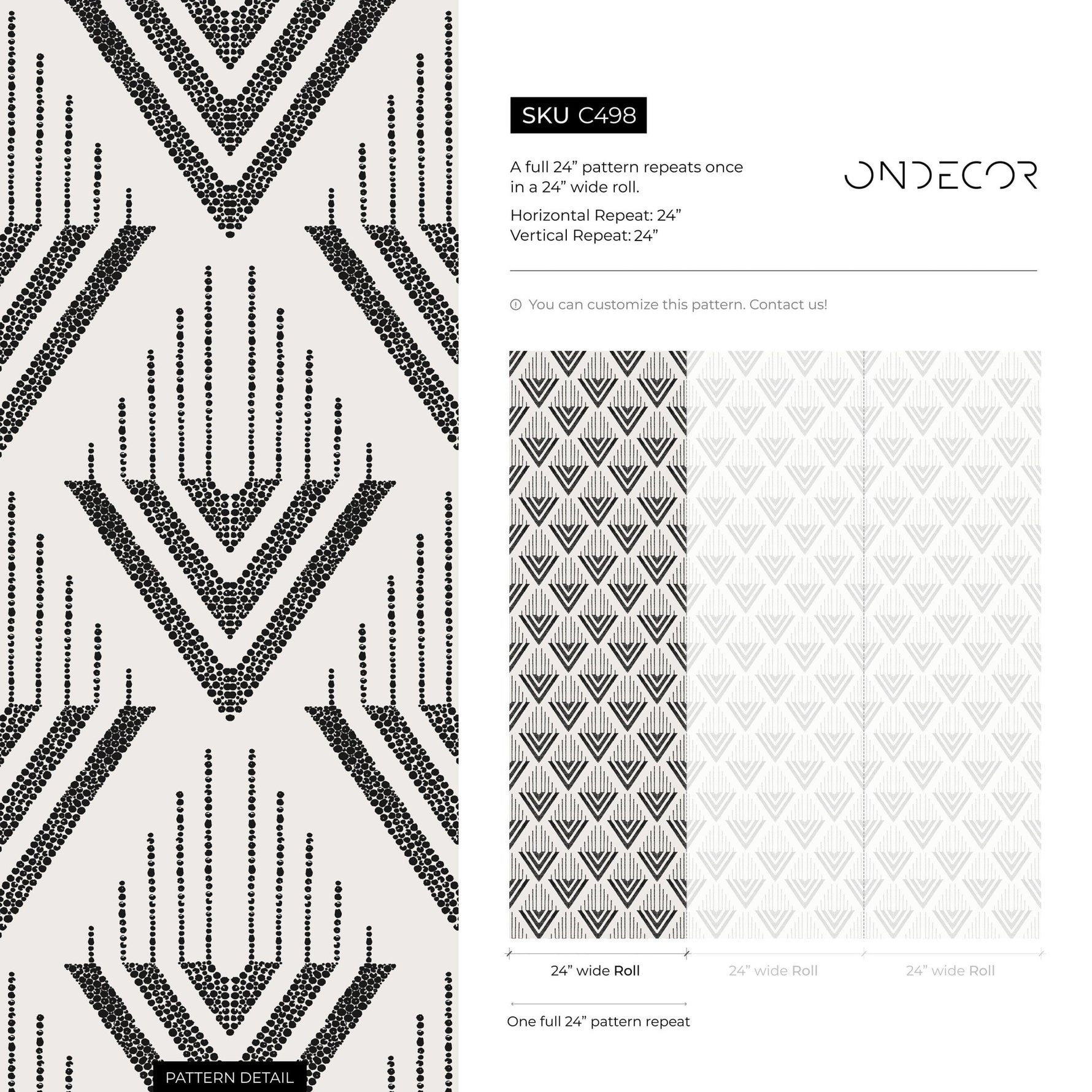 Geometric Arrow Precision Wallpaper - C498 - WallTrend