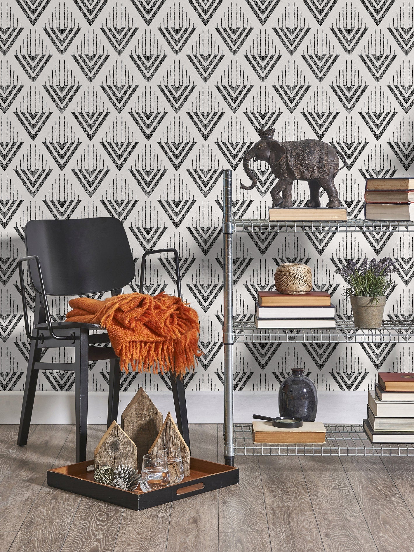 Geometric Arrow Precision Wallpaper - C498 - WallTrend