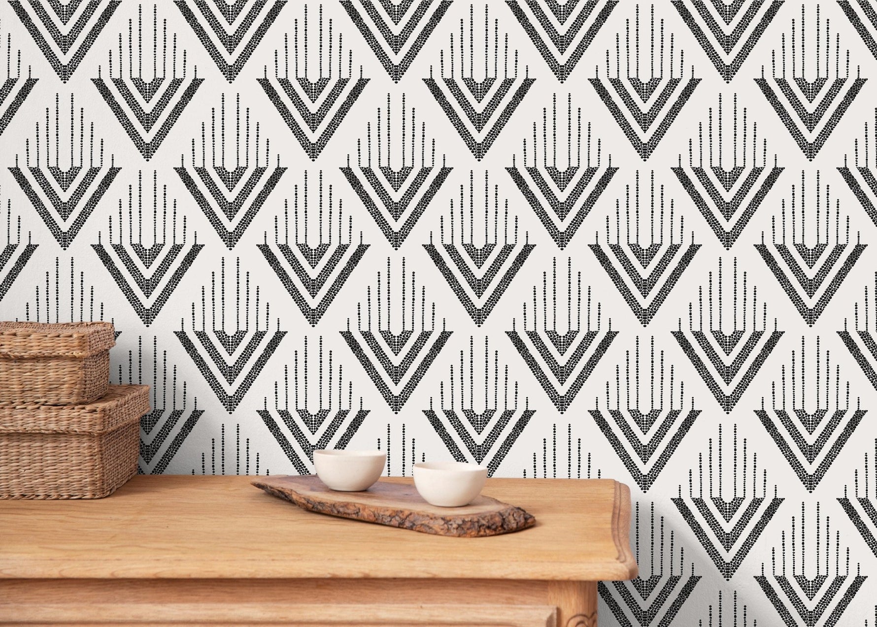 Geometric Arrow Precision Wallpaper - C498 - WallTrend
