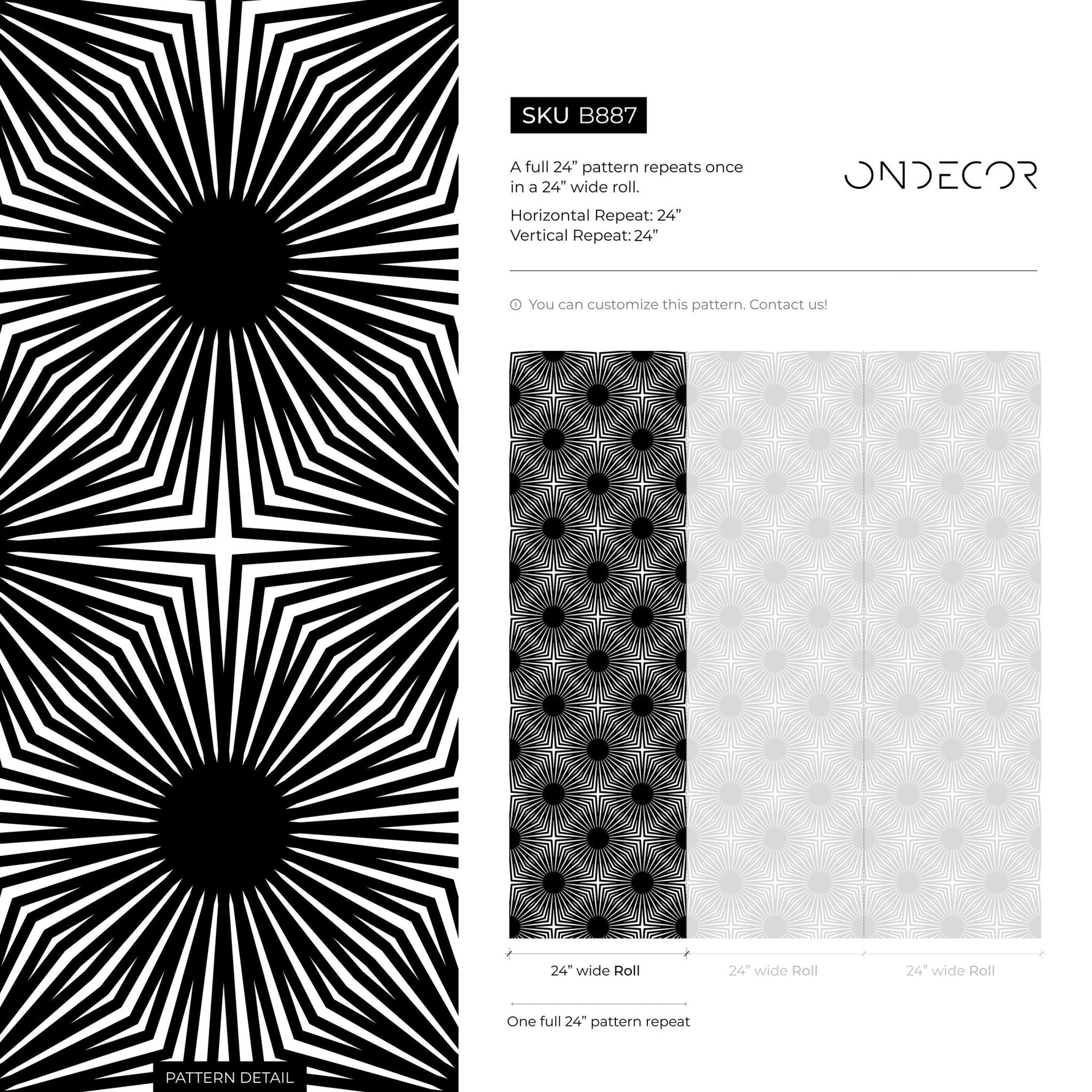 Geometric Art Deco Harmony Wallpaper - B887 - WallTrend