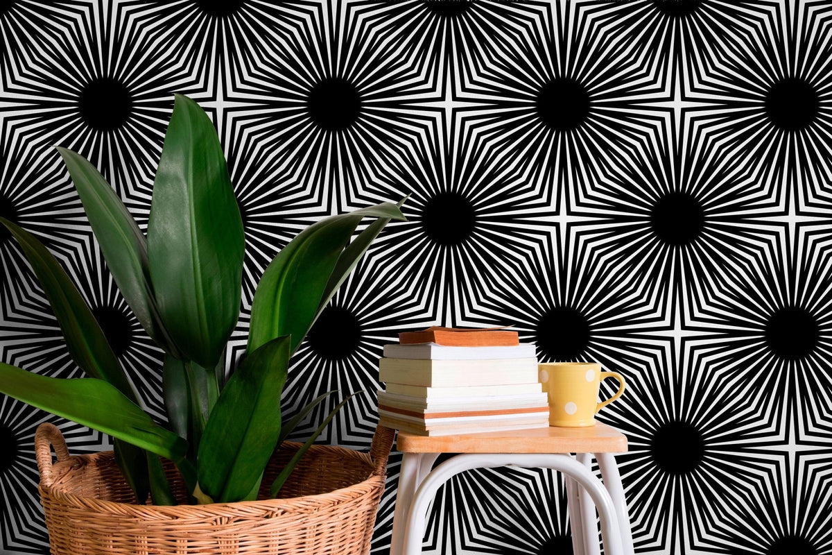 Geometric Art Deco Harmony Wallpaper - B887 - WallTrend