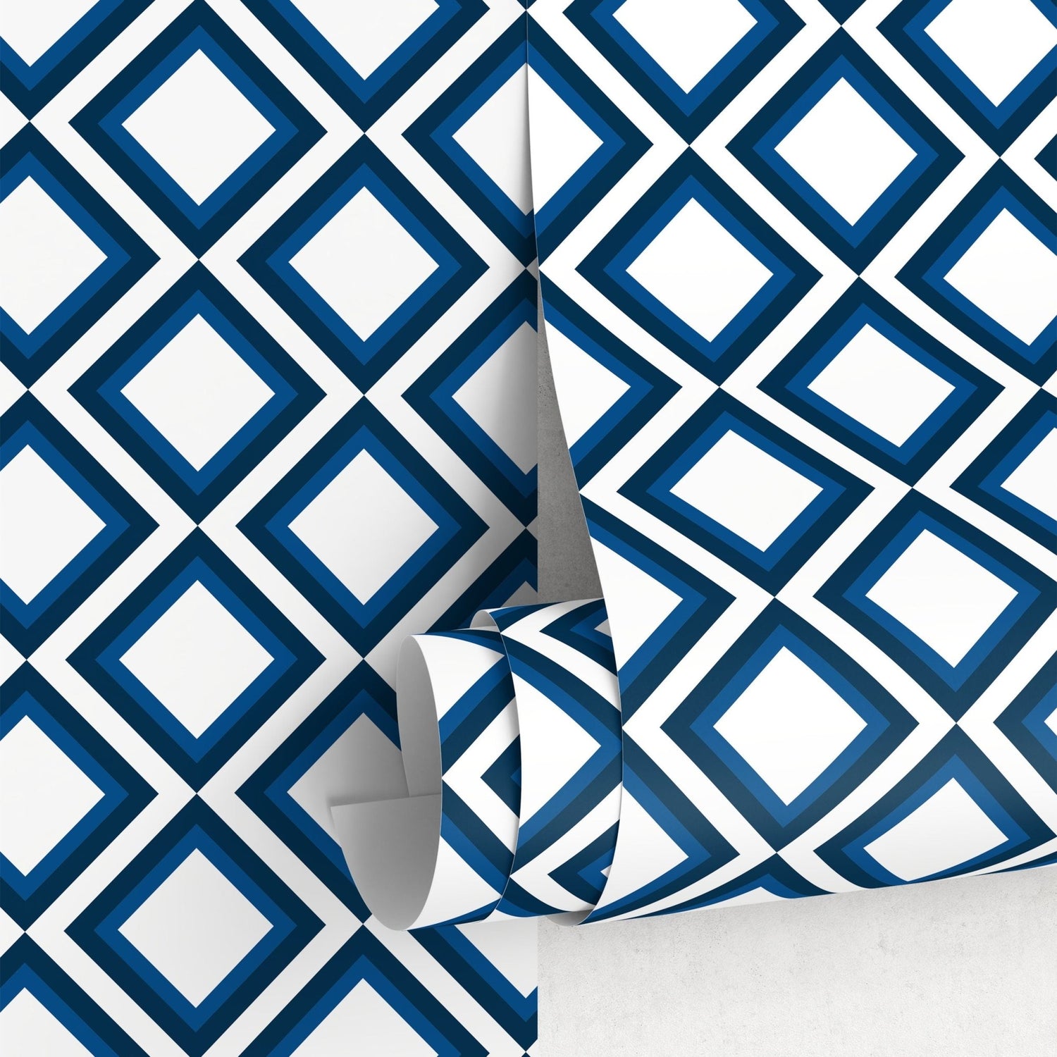 Geometric Blue Lines Wallpaper - A330 - WallTrend