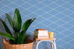 Geometric Blue Lines Wallpaper - B796 - WallTrend