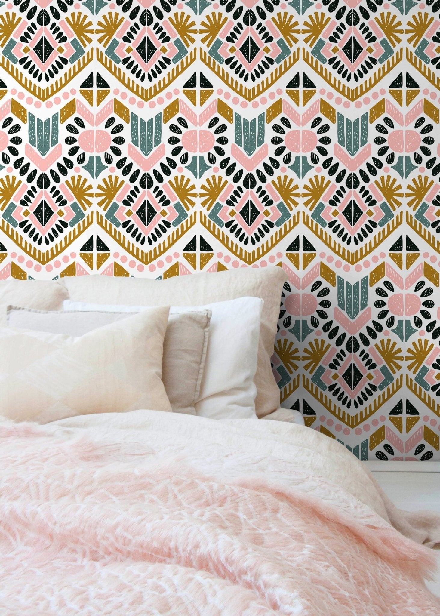 Geometric Bohemian Charm Wallpaper - C586 - WallTrend