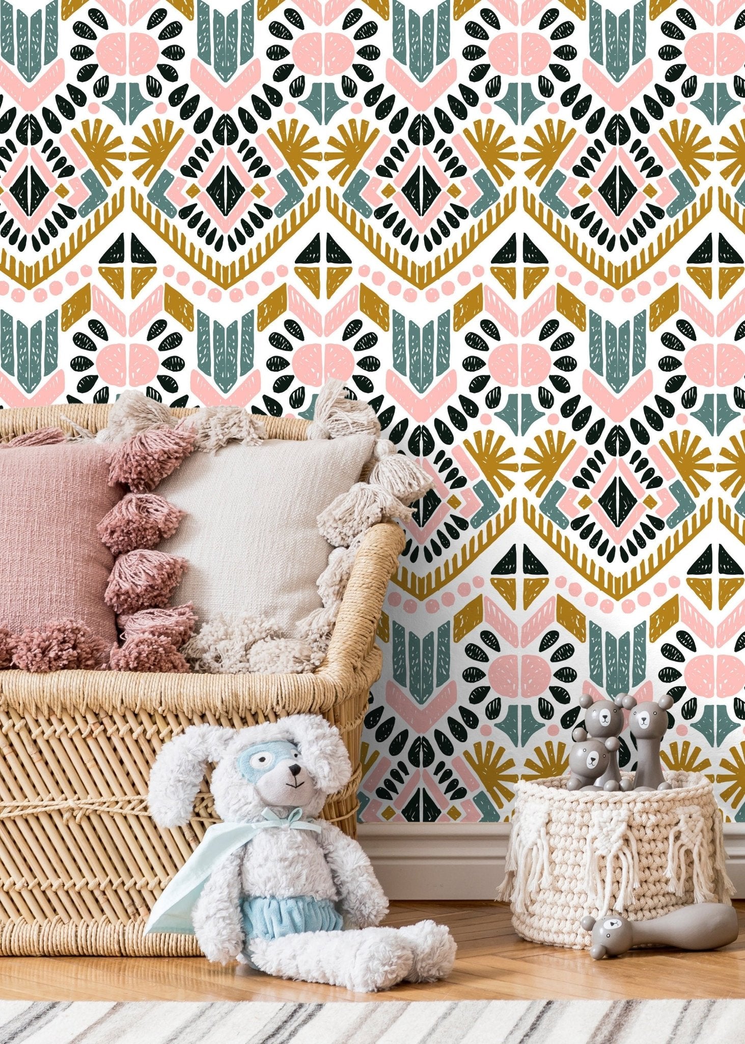 Geometric Bohemian Charm Wallpaper - C586 - WallTrend