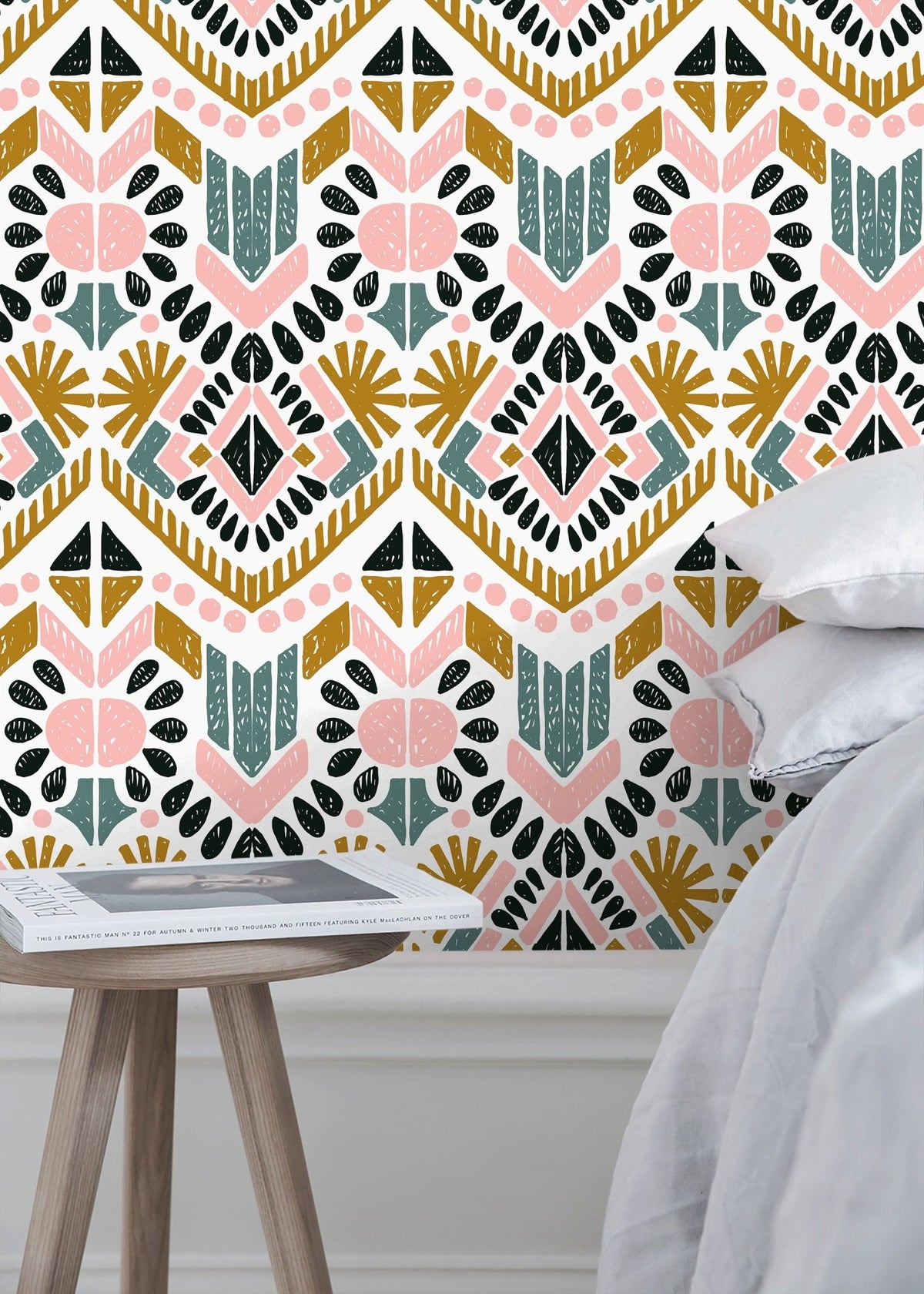 Geometric Bohemian Charm Wallpaper - C586 - WallTrend