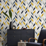 Geometric Chevron Wallpaper - A104 - WallTrend