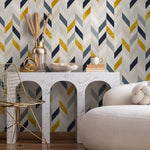 Geometric Chevron Wallpaper - A104 - WallTrend