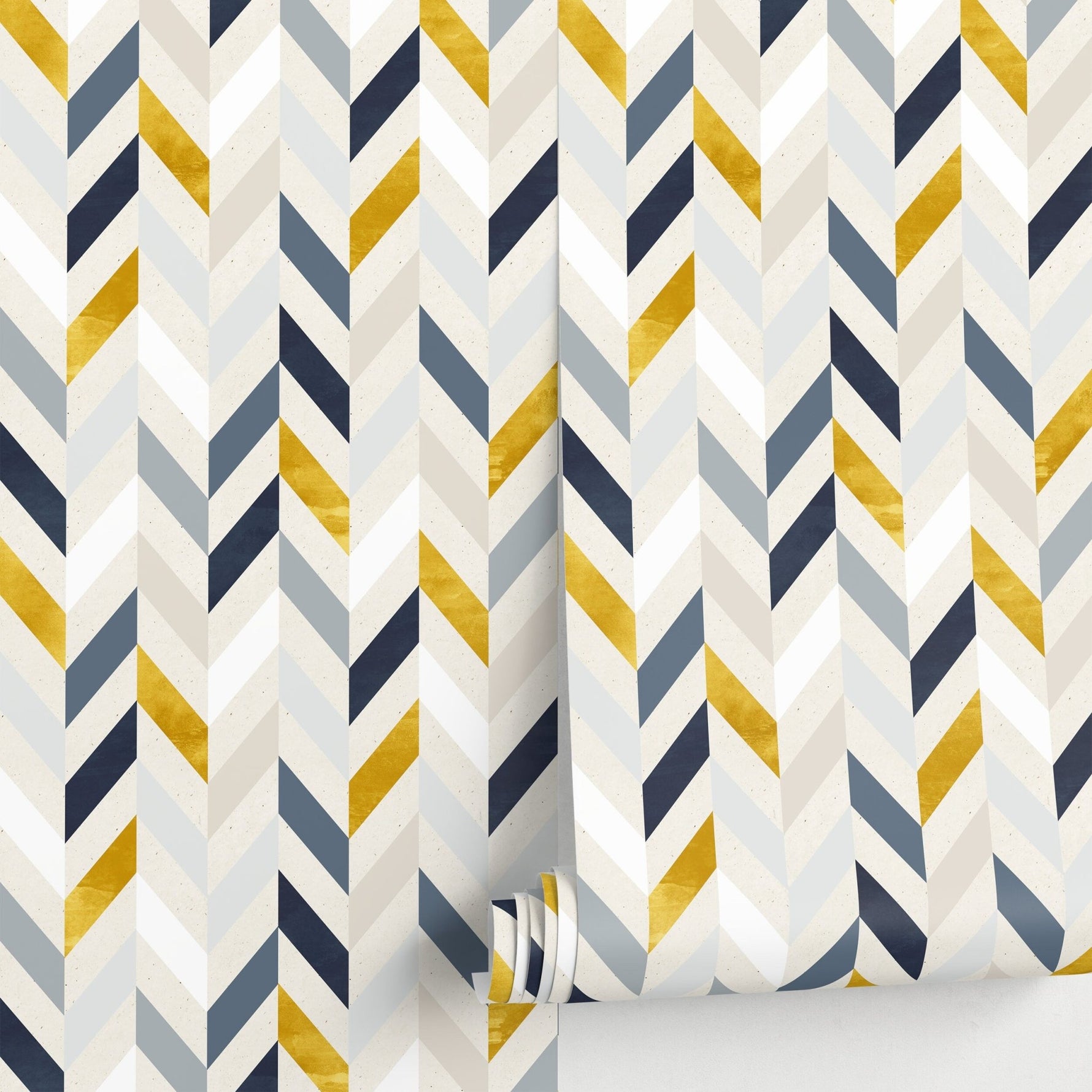 Geometric Chevron Wallpaper - A104 - WallTrend