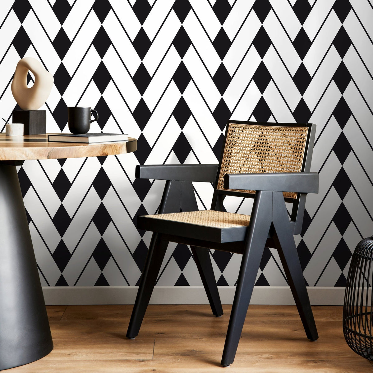 Geometric Chevron Wallpaper - A327 - WallTrend