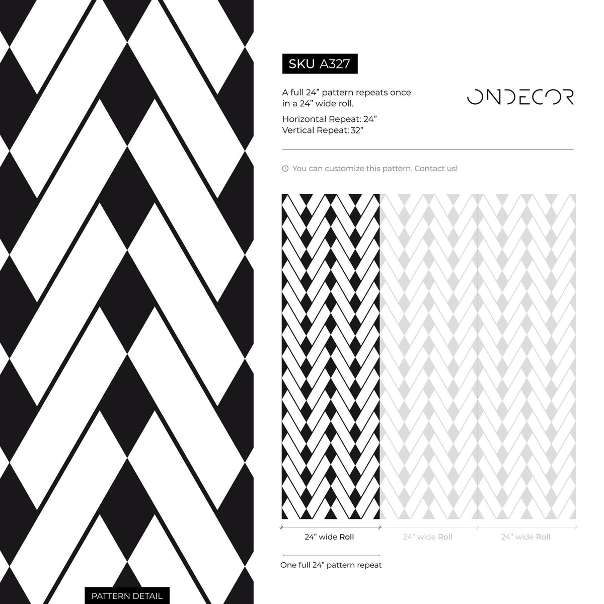 Geometric Chevron Wallpaper - A327 - WallTrend