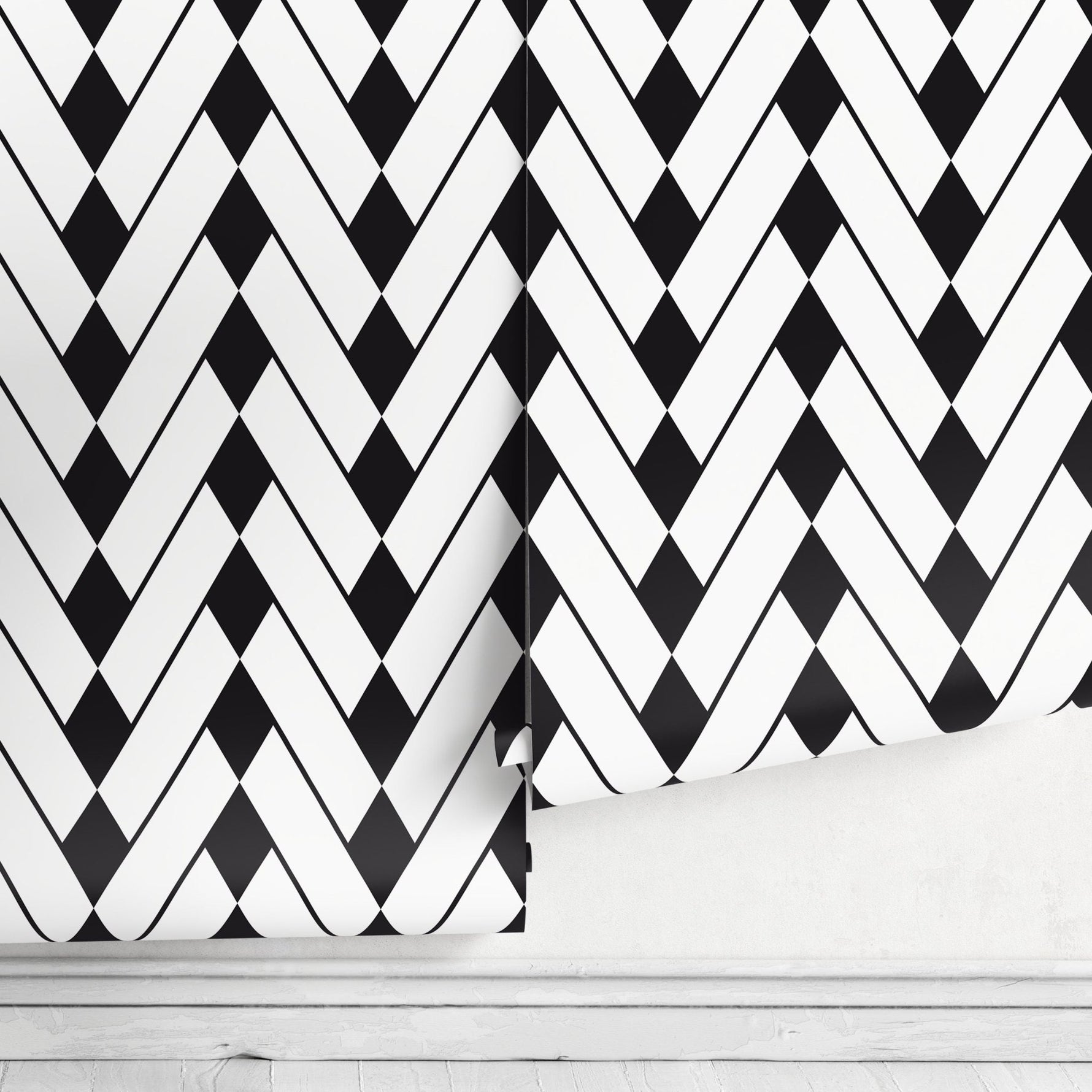 Geometric Chevron Wallpaper - A327 - WallTrend