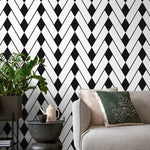 Geometric Chevron Wallpaper - A327 - WallTrend