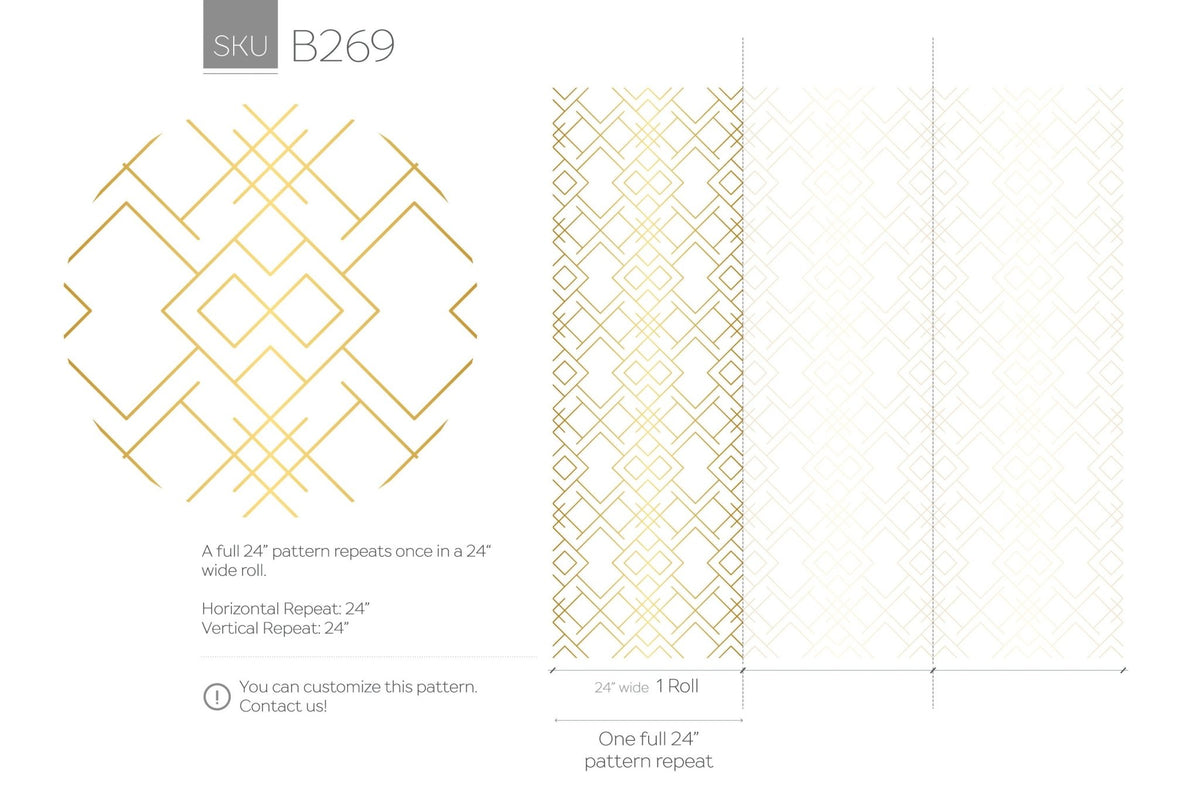 Geometric Chic Wallpaper - B269 - WallTrend