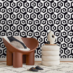 Geometric Contrast Illusion Wallpaper - A899 - WallTrend