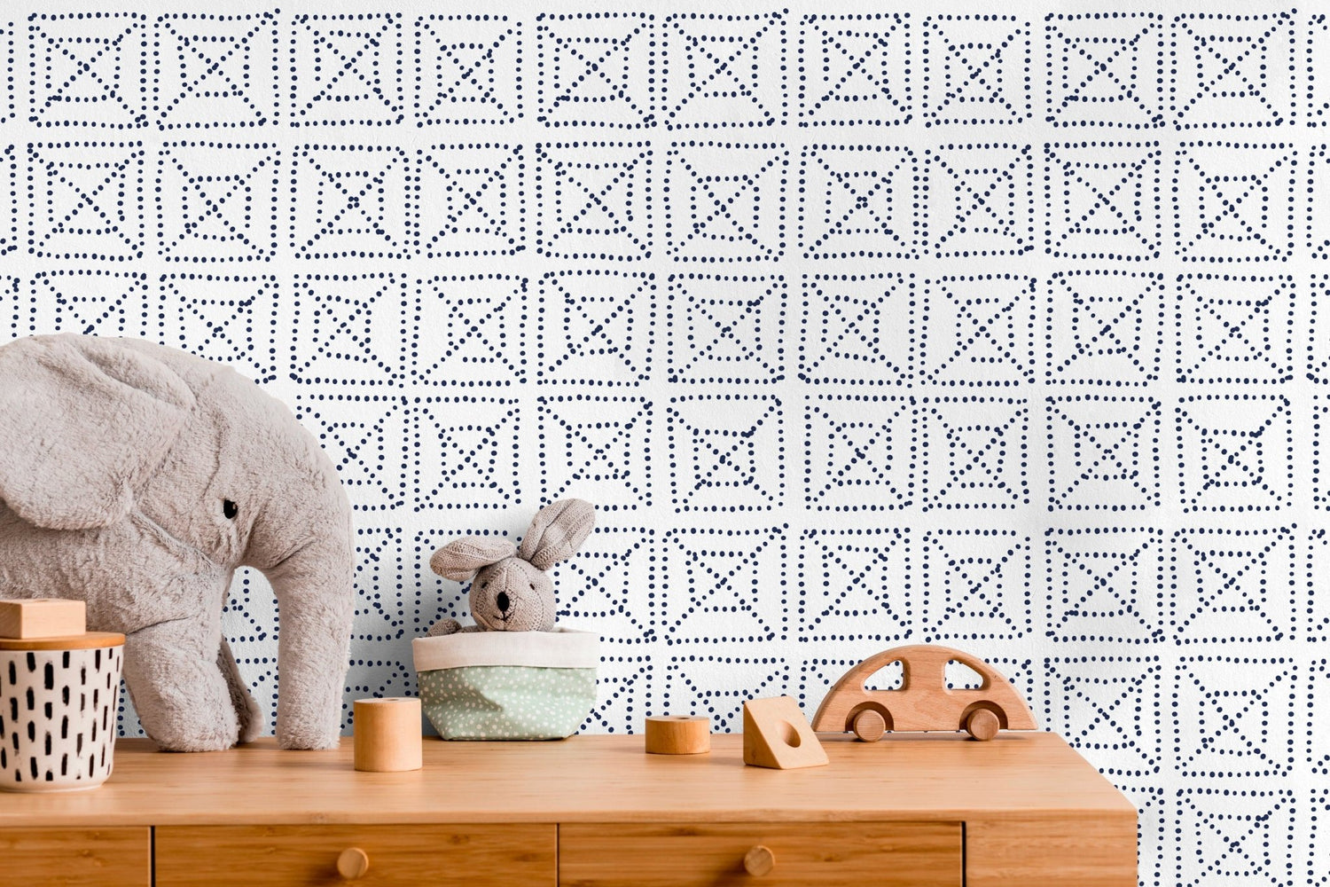 Geometric Diamond Array Wallpaper - C156 - WallTrend