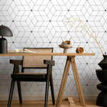 Geometric Diamond Grid Wallpaper - A022 - WallTrend