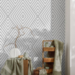 Geometric Diamond Harmony Wallpaper - A335 - WallTrend