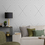 Geometric Diamond Harmony Wallpaper - A335 - WallTrend