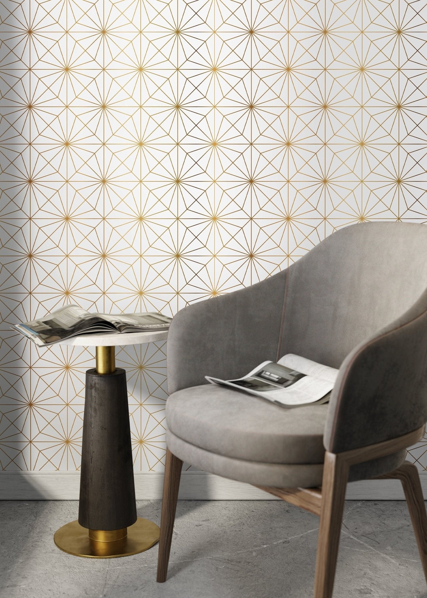 Geometric Elegance Wallpaper - B826 - WallTrend