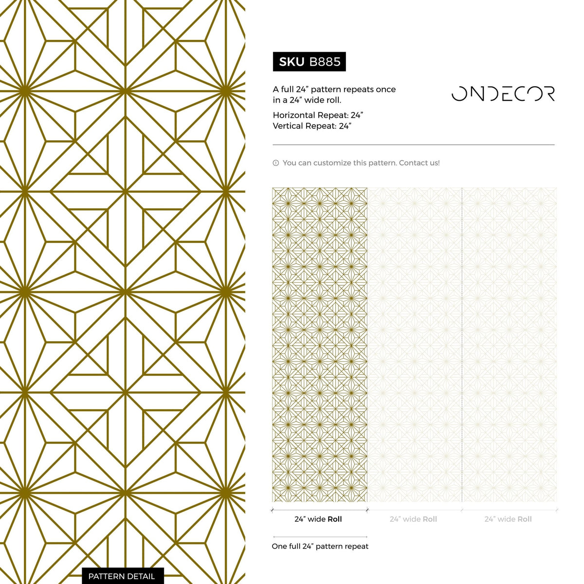 Geometric Elegance Wallpaper - B885 - WallTrend