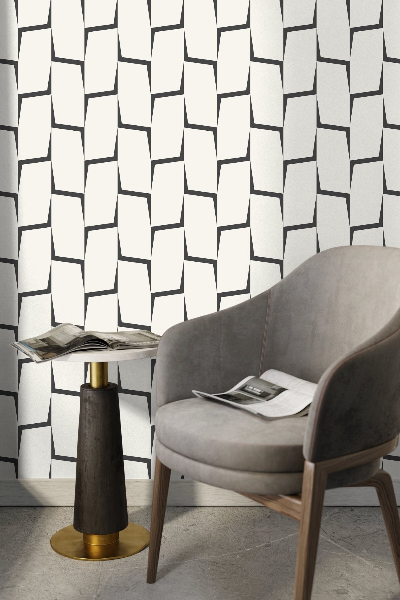 Geometric Elegance Wallpaper - C561 - WallTrend