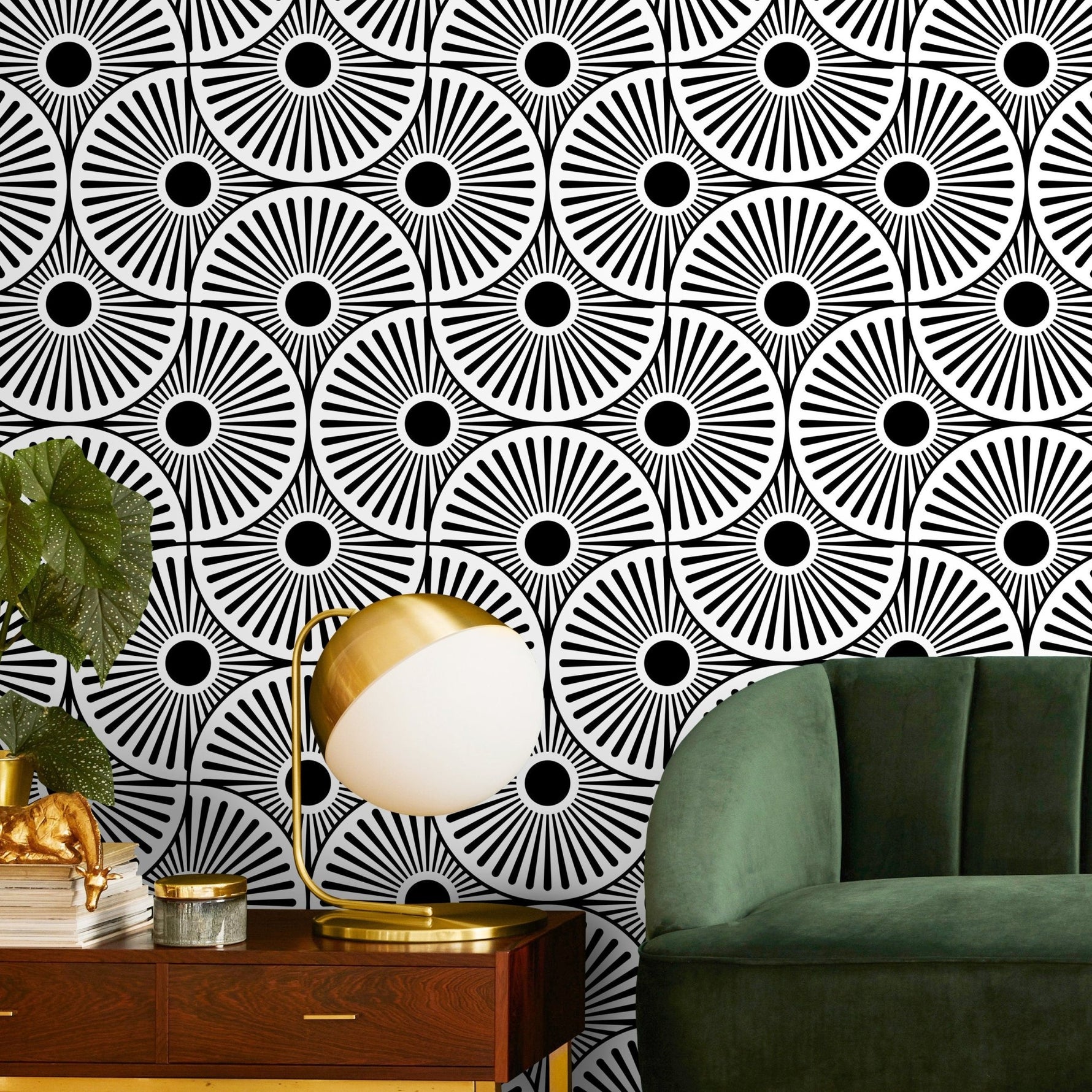 Geometric Fan Array Wallpaper - B859 - WallTrend