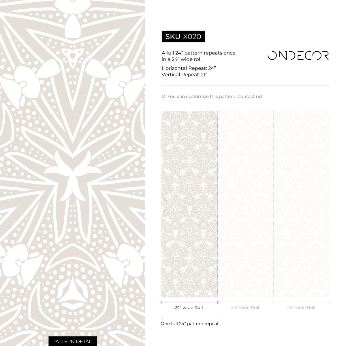 Geometric Floral Elegance Wallpaper - X020 - WallTrend