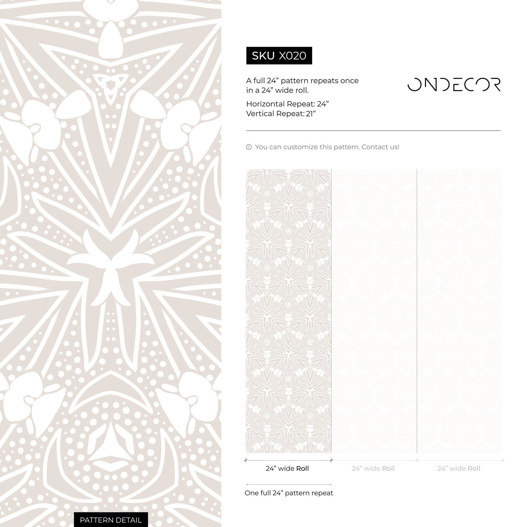 Geometric Floral Elegance Wallpaper - X020 - WallTrend