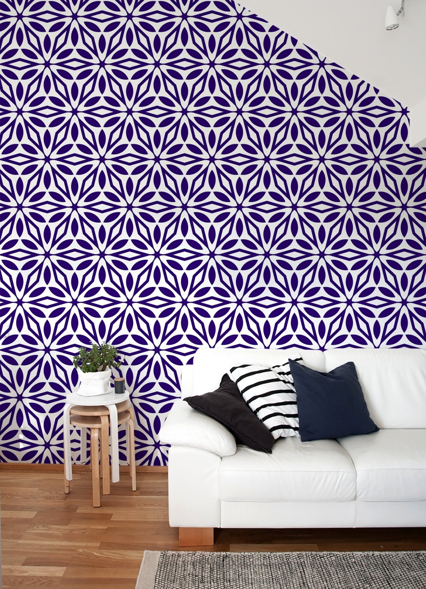 Geometric Floral Essence Wallpaper - B065 - WallTrend