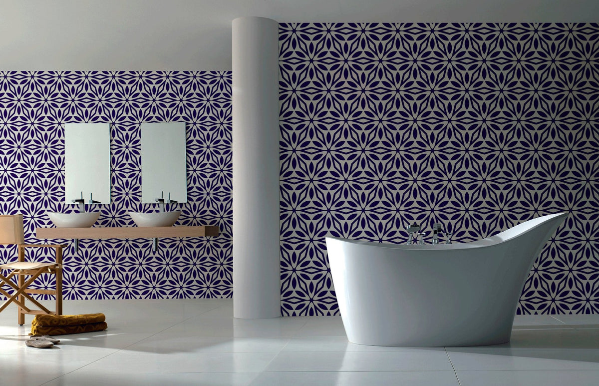 Geometric Floral Essence Wallpaper - B065 - WallTrend