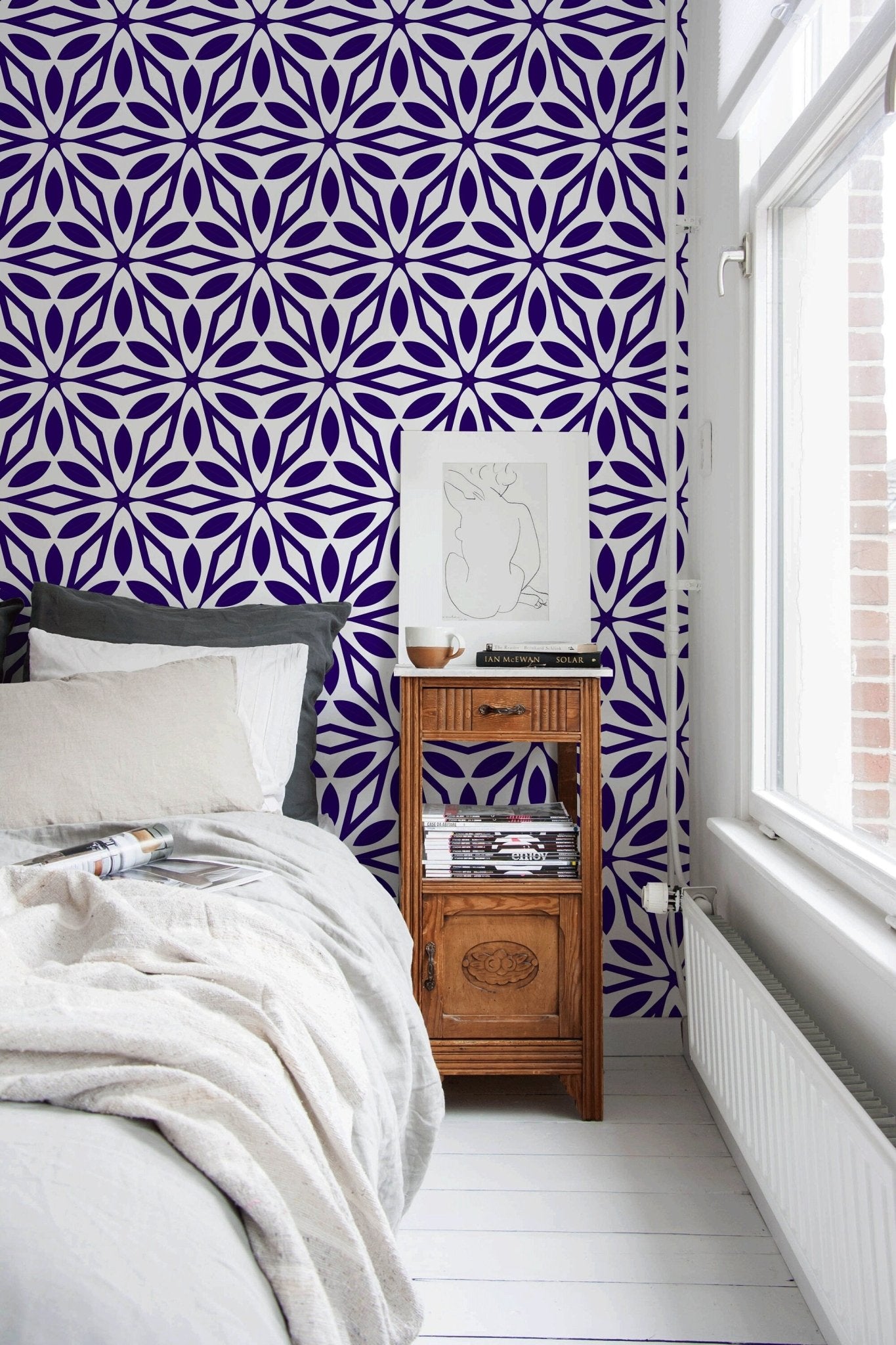 Geometric Floral Essence Wallpaper - B065 - WallTrend