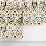 Geometric Floral Fusion Wallpaper - C585 - WallTrend