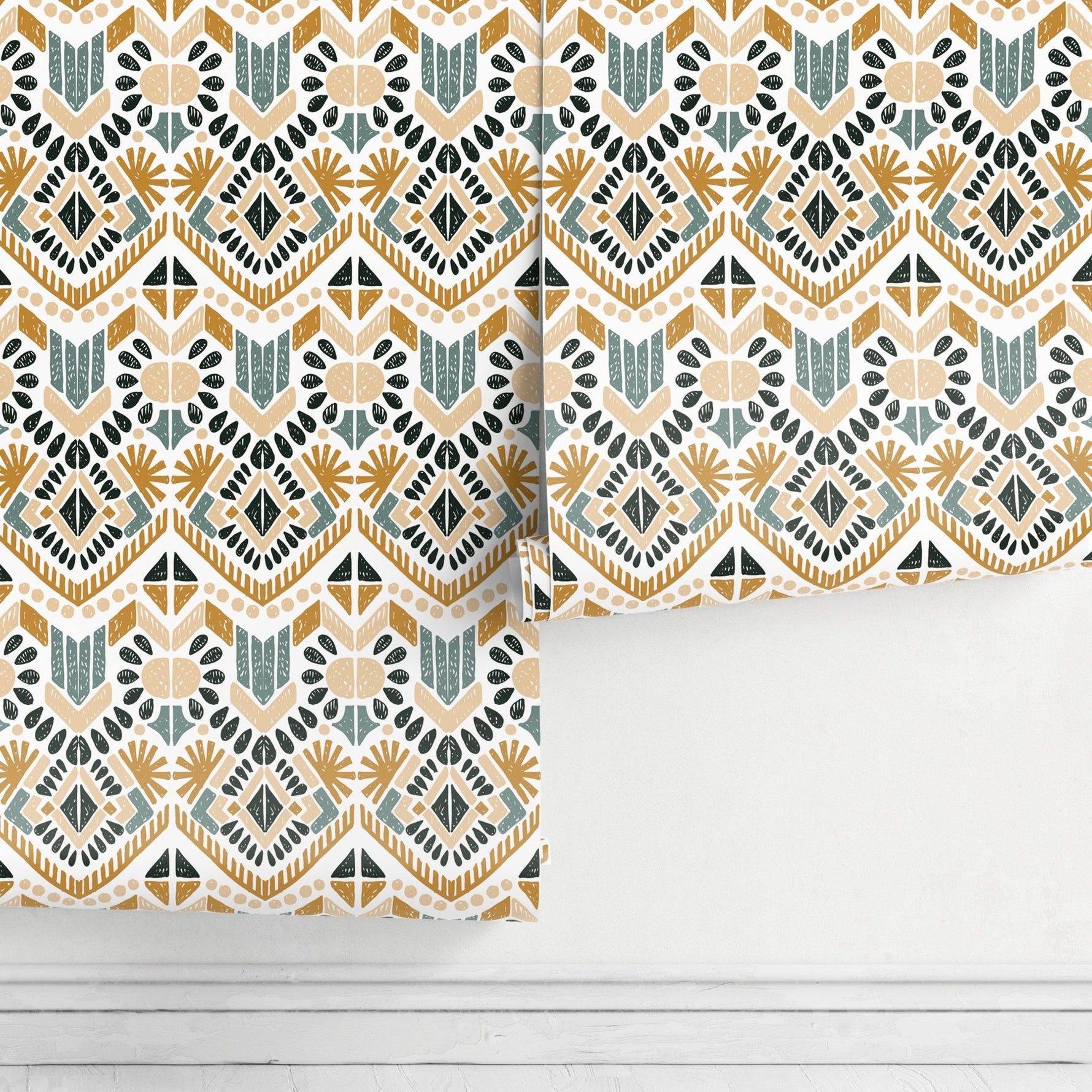 Geometric Floral Fusion Wallpaper - C585 - WallTrend