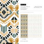 Geometric Floral Fusion Wallpaper - C585 - WallTrend