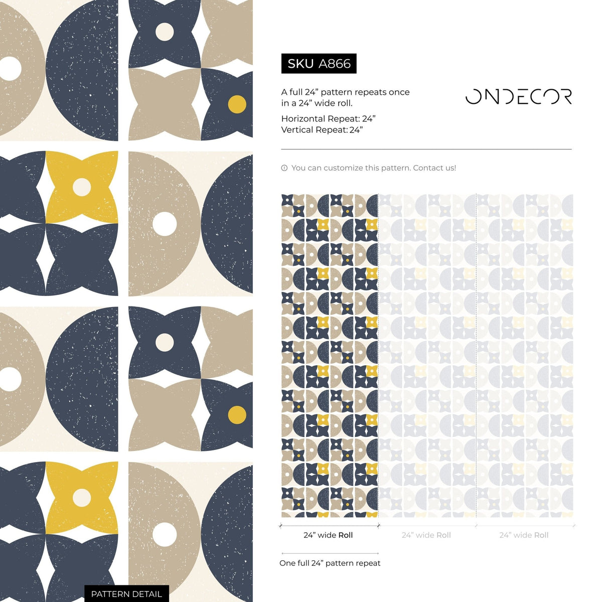 Geometric Harmony Wallpaper - A866 - WallTrend