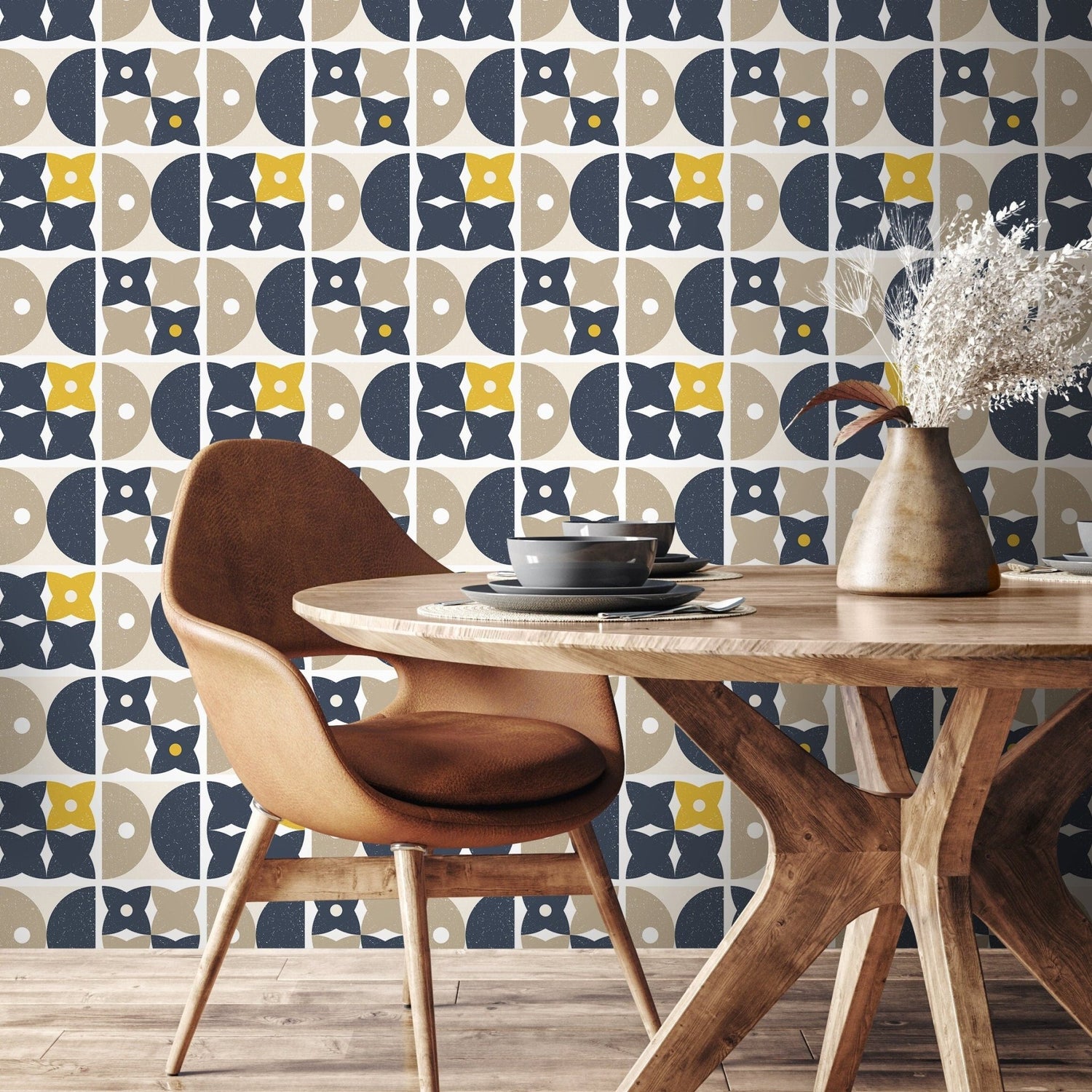 Geometric Harmony Wallpaper - A866 - WallTrend