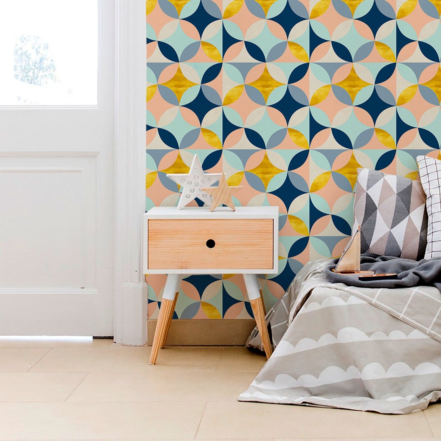 Geometric Harmony Wallpaper - B423 - WallTrend