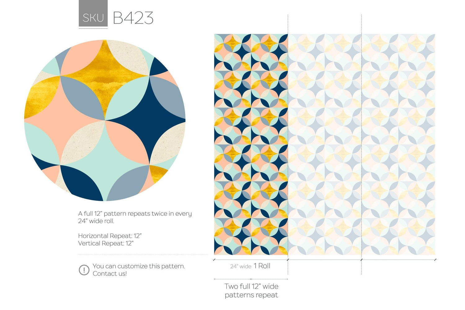 Geometric Harmony Wallpaper - B423 - WallTrend