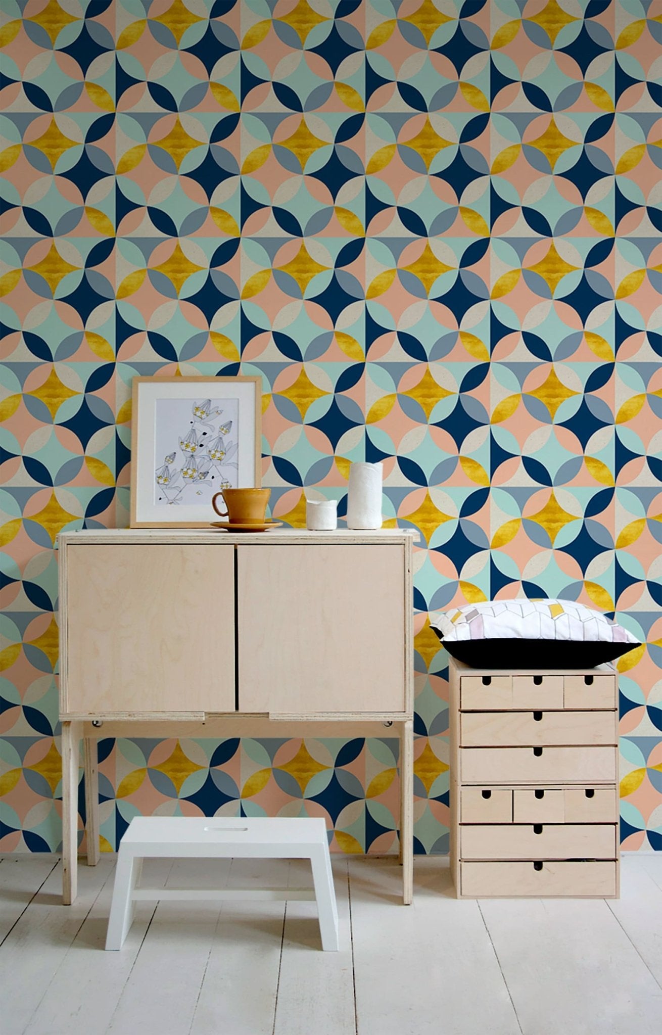 Geometric Harmony Wallpaper - B423 - WallTrend