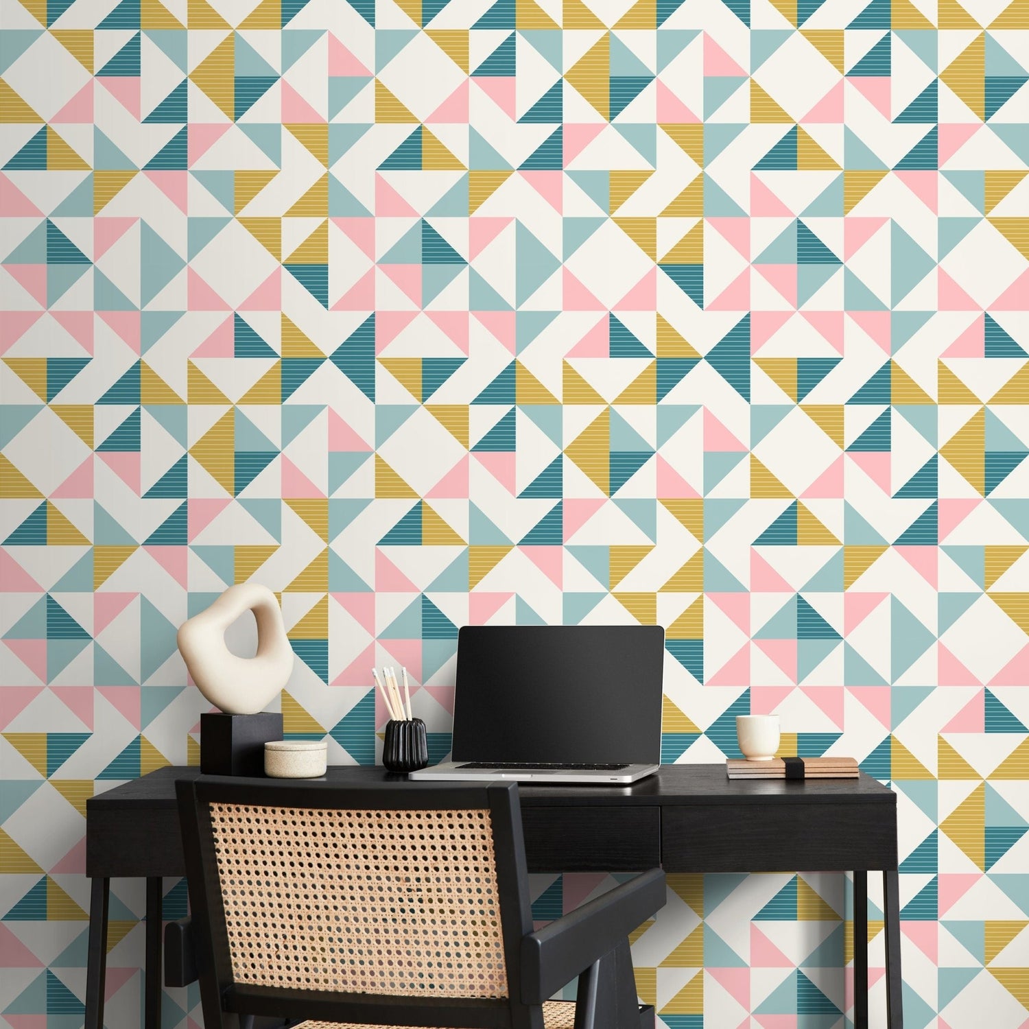 Geometric Harmony Wallpaper - C107 - WallTrend