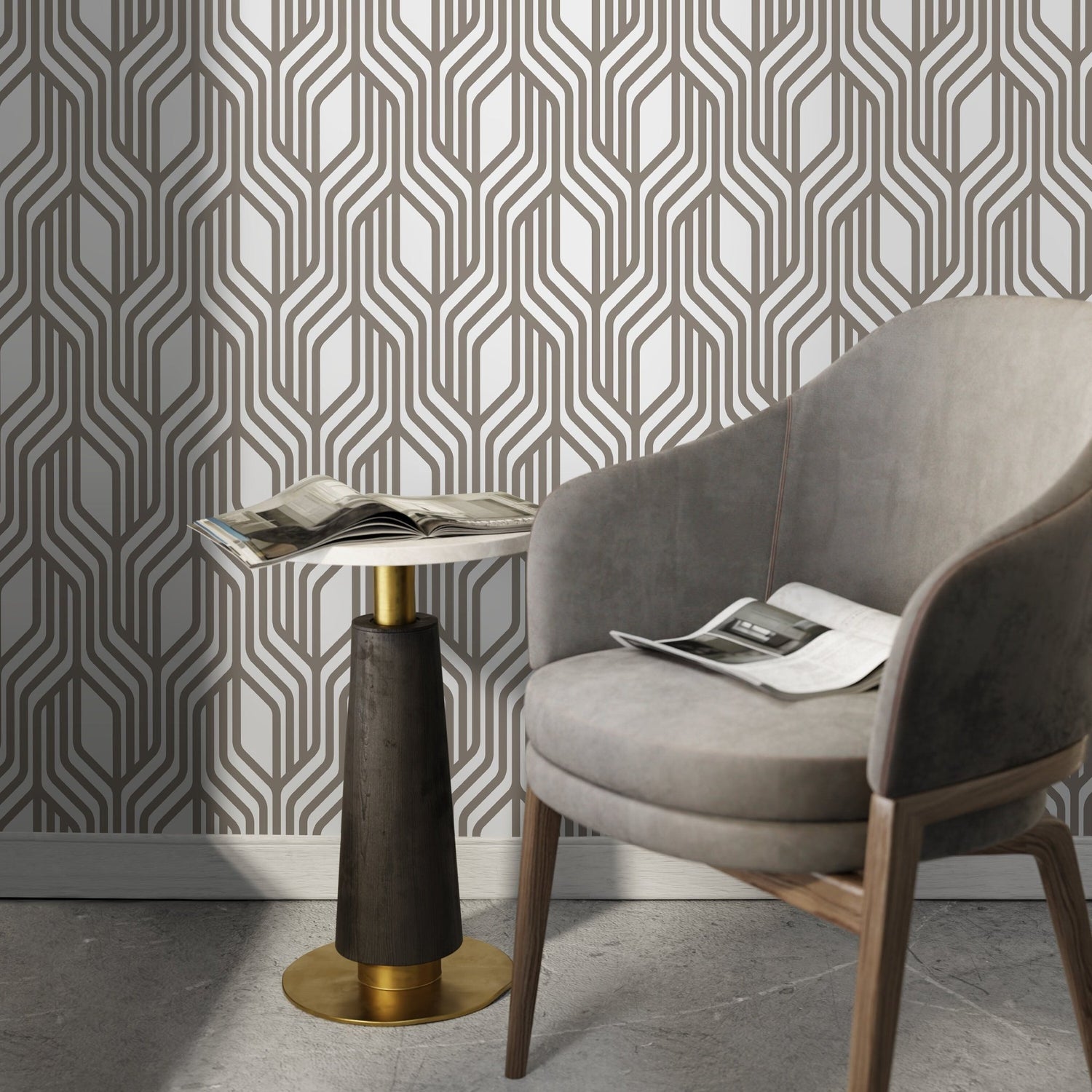Geometric Harmony Wallpaper - C287 - WallTrend