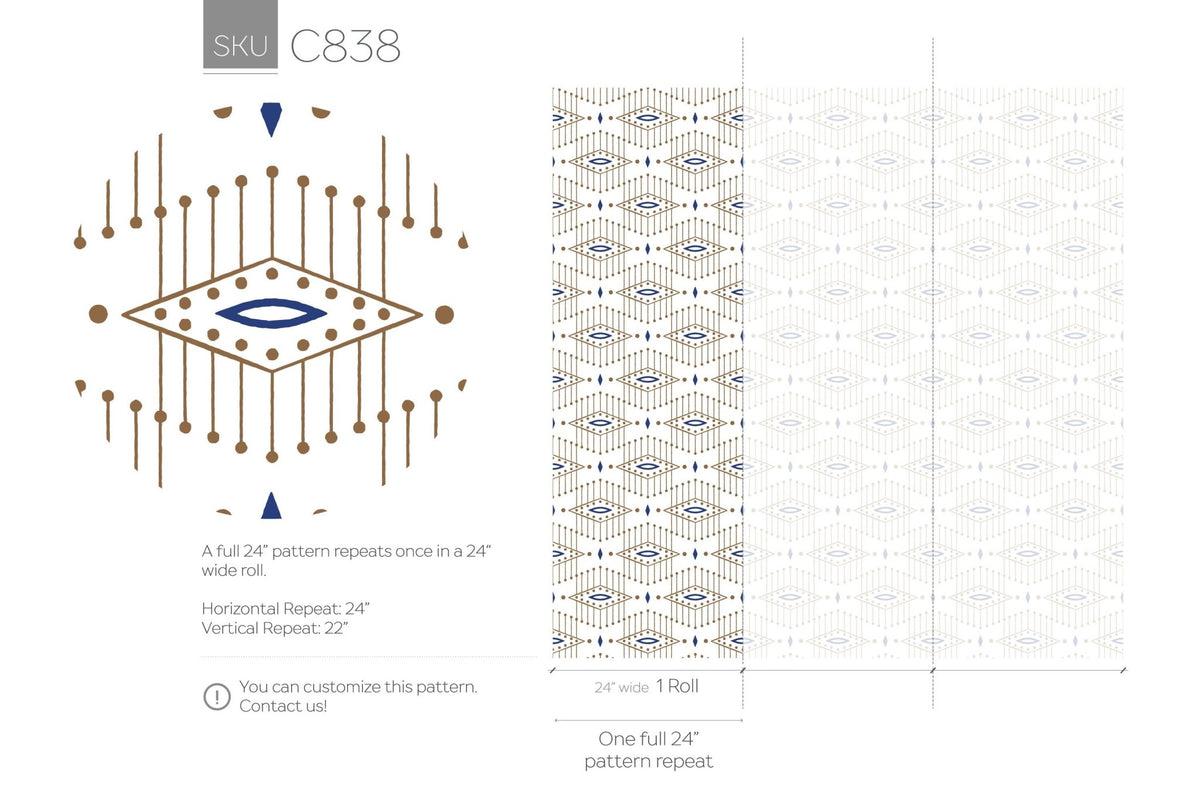 Geometric Harmony Wallpaper - C838 - WallTrend