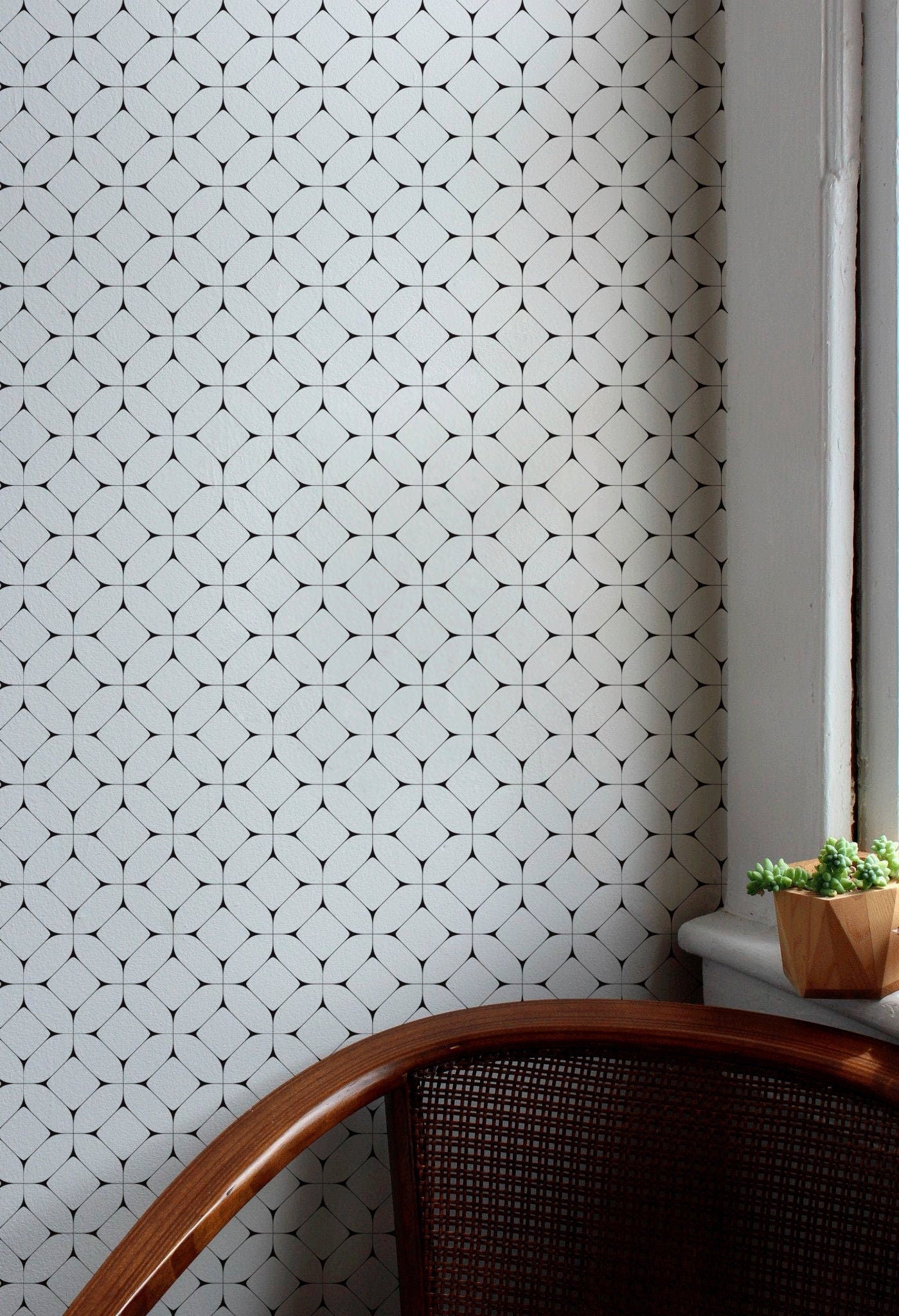 Geometric Heart Shapes Wallpaper - B608 - WallTrend