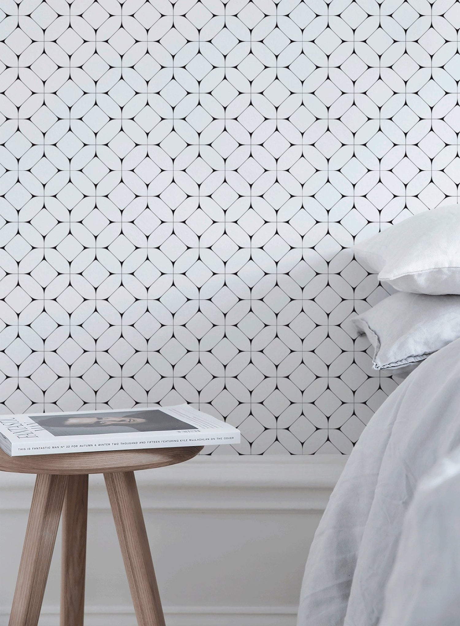 Geometric Heart Shapes Wallpaper - B608 - WallTrend